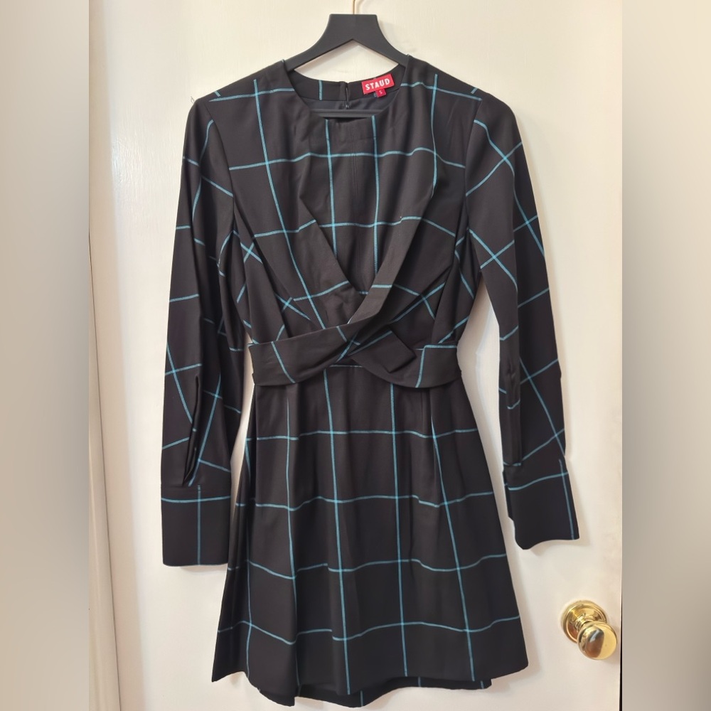 Black and Blue Checkered Dress